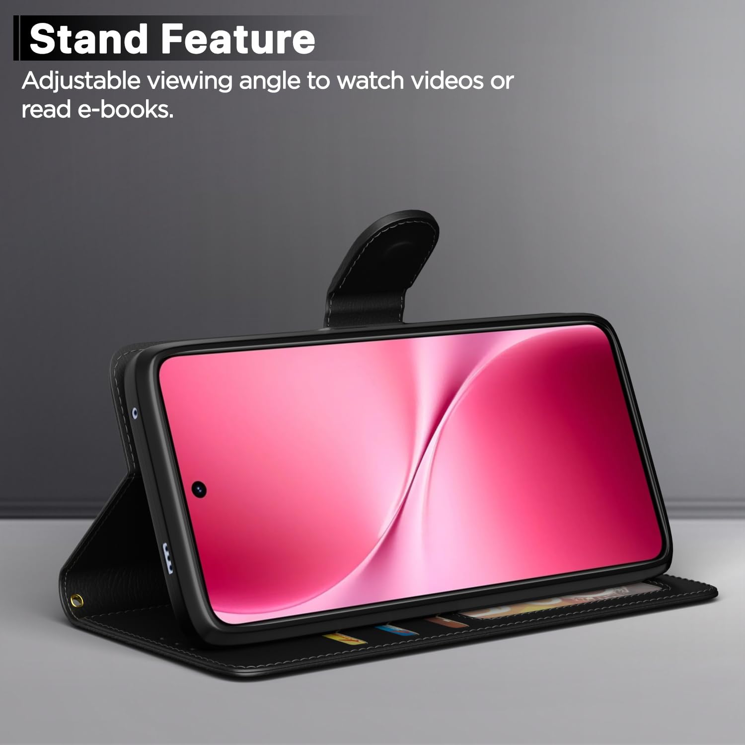 Black Wallet mobile flip cover for Vivo V60 Lite 5G – Pikkme – photo 3