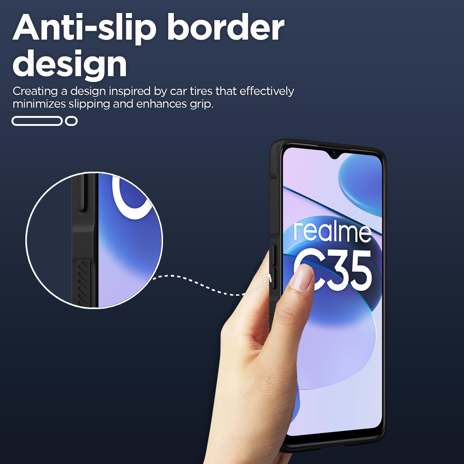 Pikkme black mobile cover for Realme C35 – photo 4