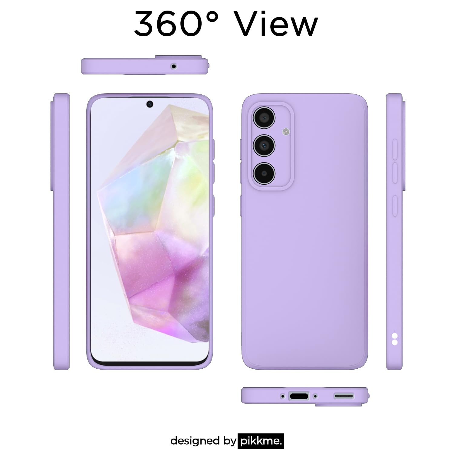 Pikkme Samsung A35 5G Matte purple mobile back cover – photo 3