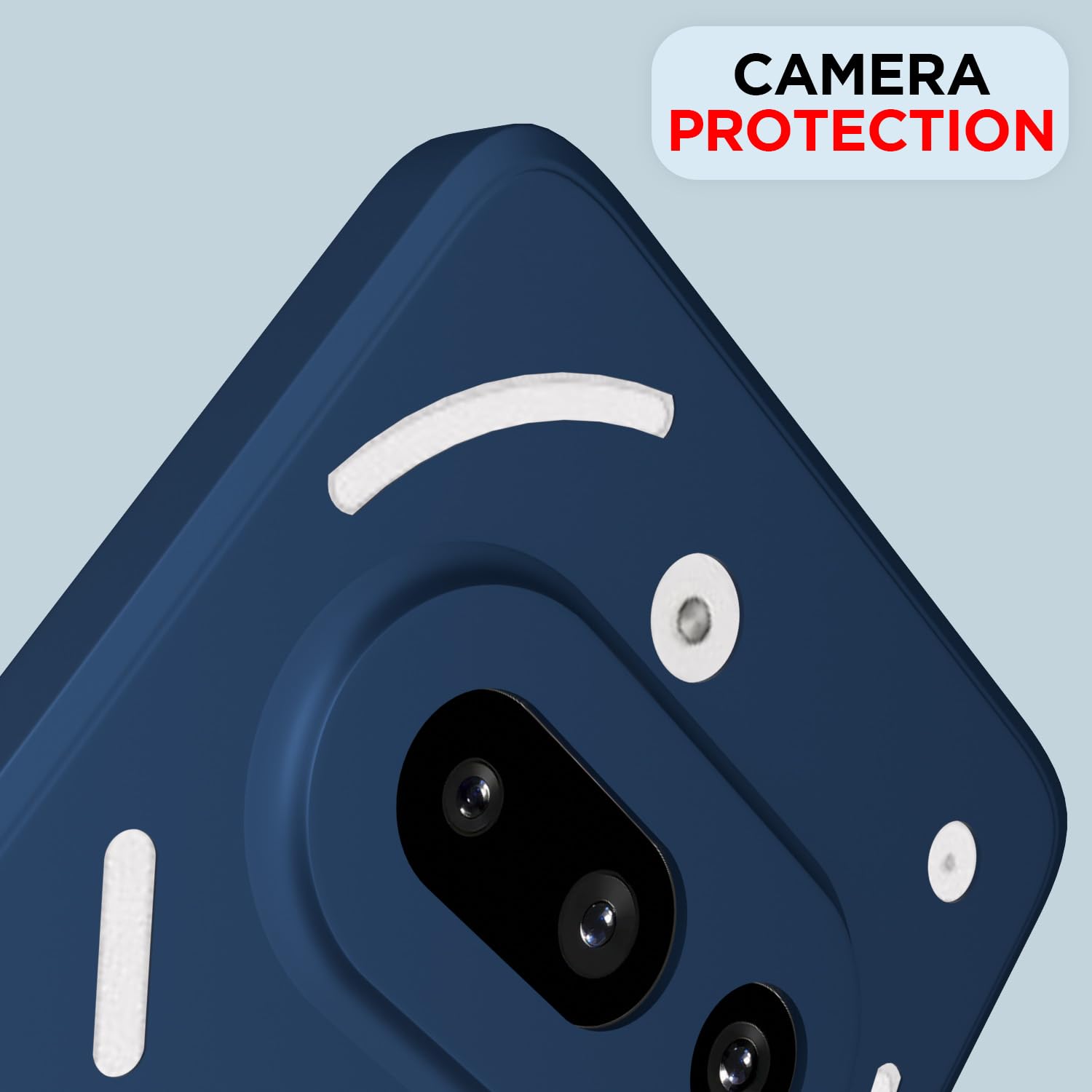 Pikkme Nothing Phone 3A Soft Matte Silicone Shockproof Case (Blue)