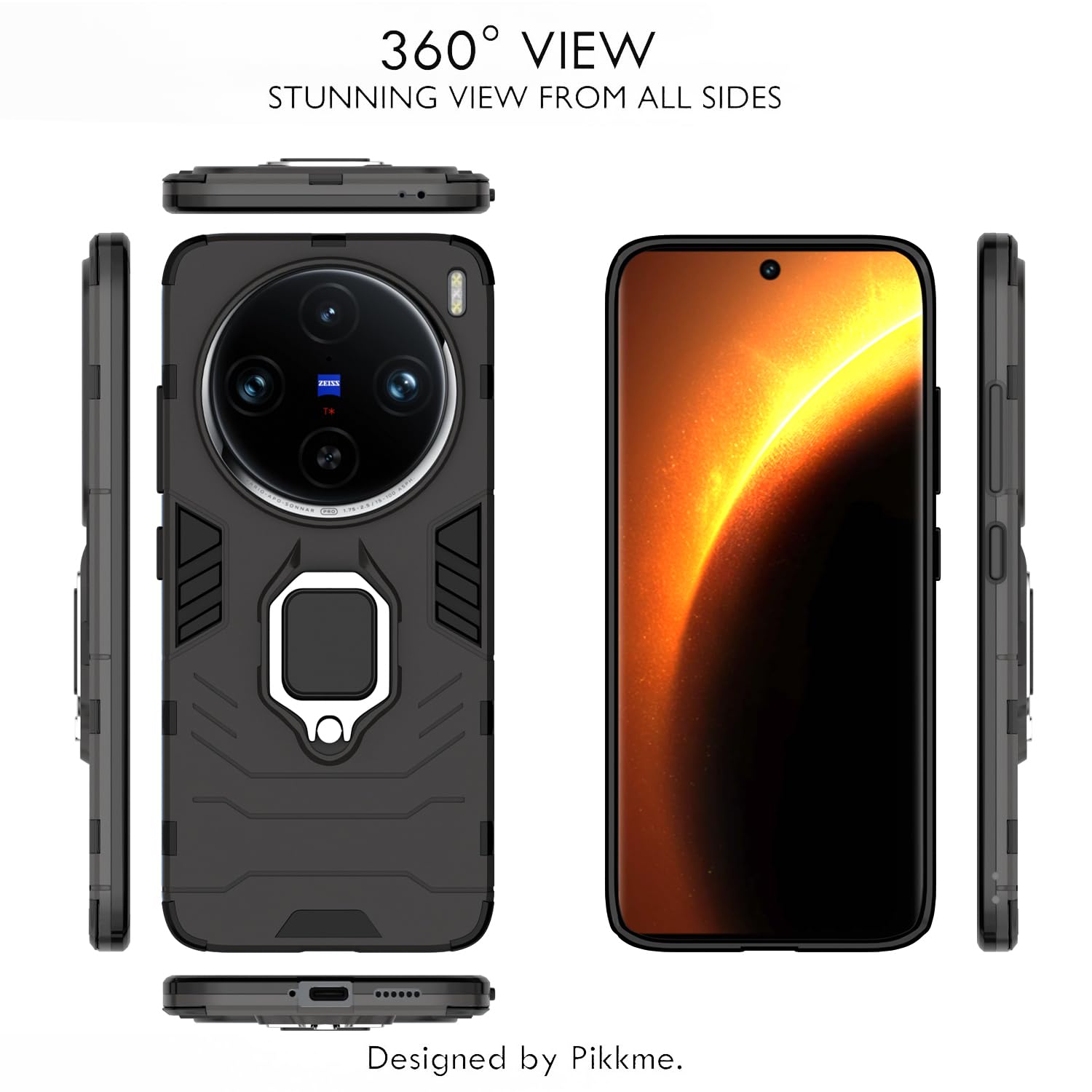 Black D5 Tough Armor back cover for Vivo X100 Pro 5G – Pikkme – photo 3