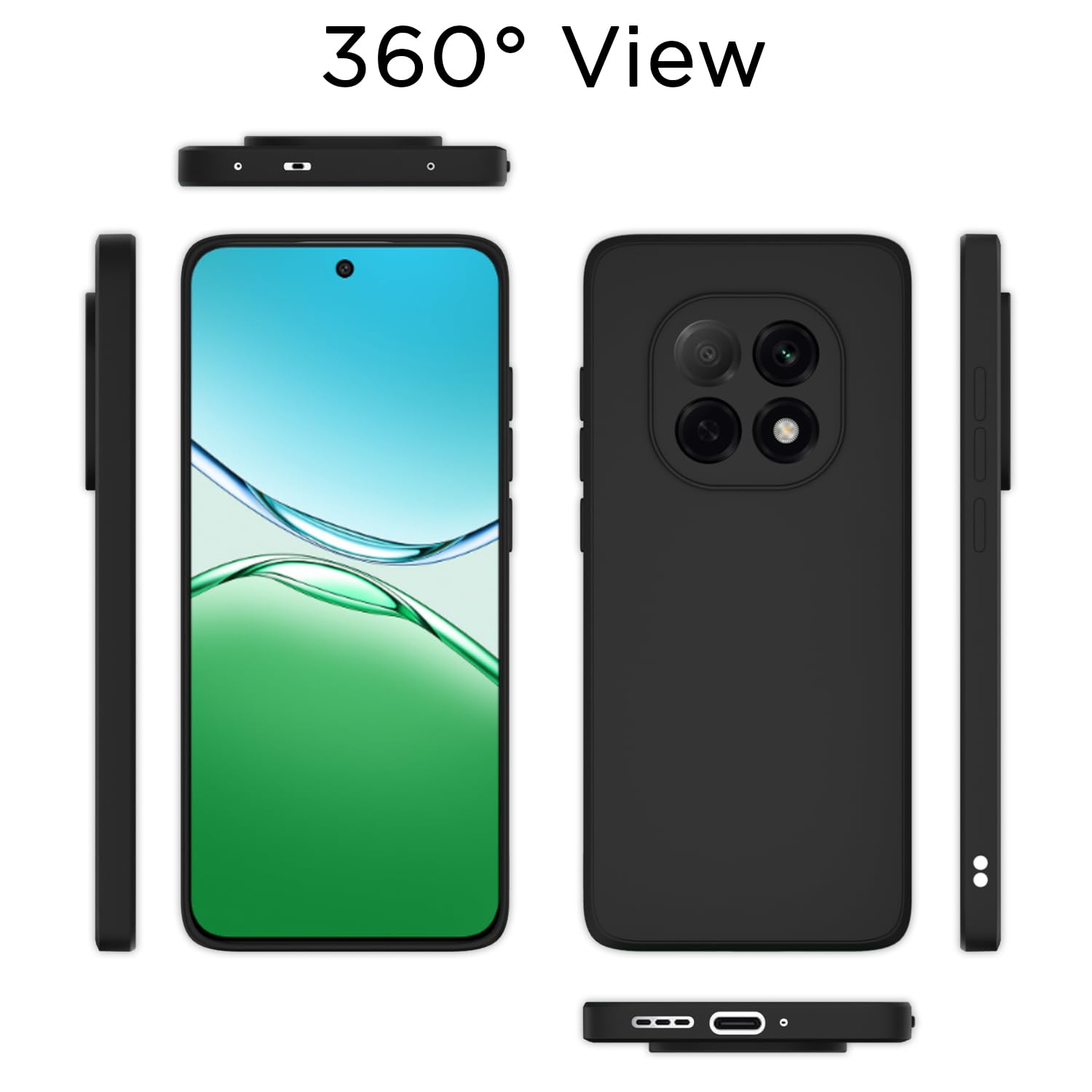 Pikkme Oppo F29 Pro 5G Soft Matte Silicone Shockproof Case (Black)