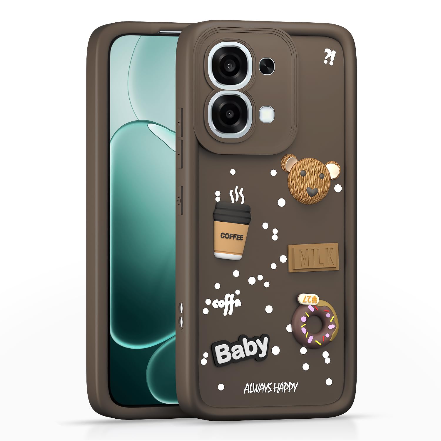 Brown mobile back cover for Oppo F31 5G/F33 5G/3D – Pikkme