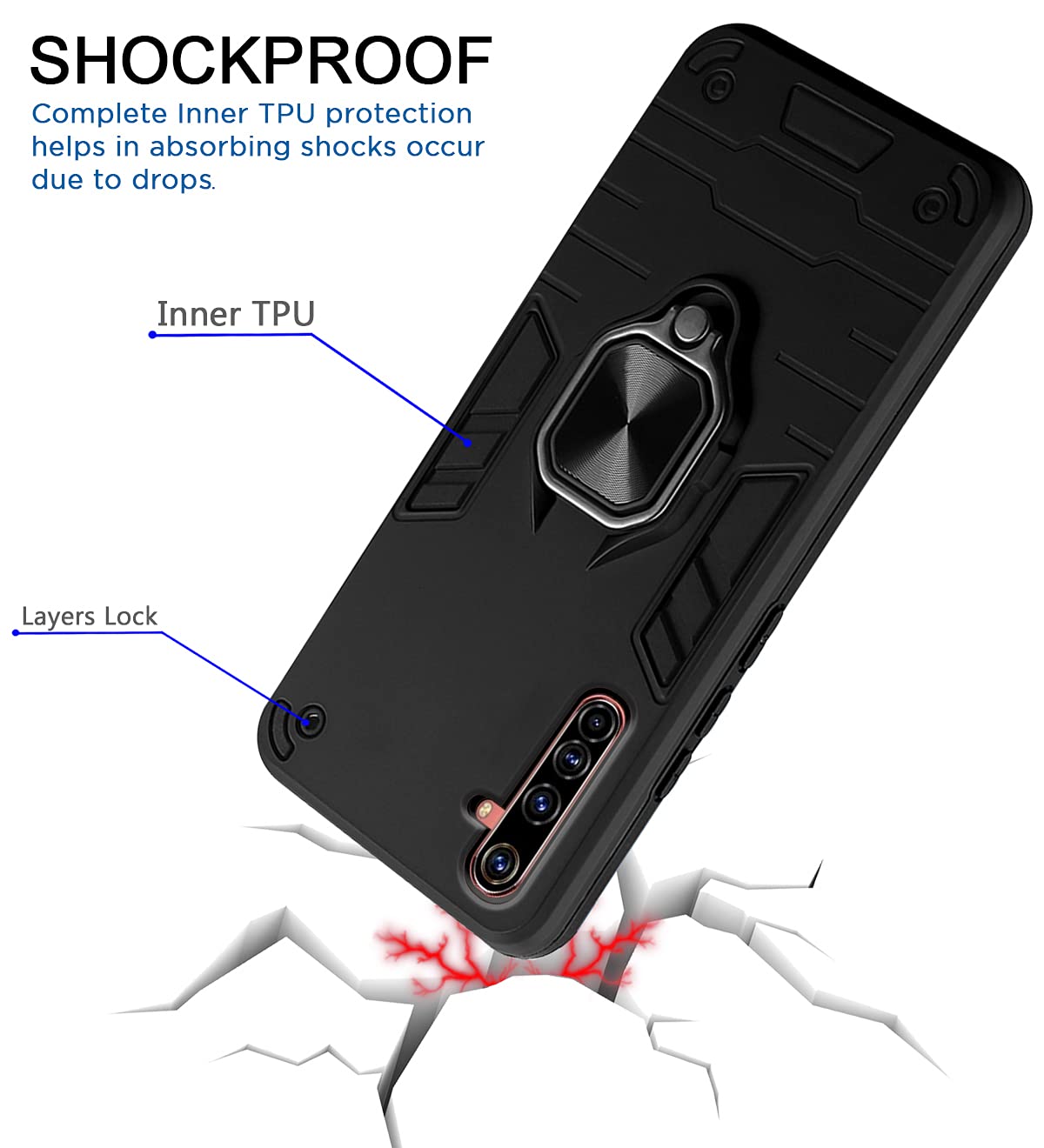 Pikkme black D5 Tough Armor mobile cover for Vivo X50 Pro – photo 4