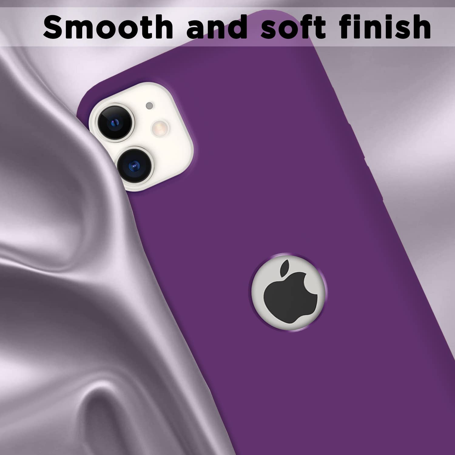 Pikkme iPhone 11 Super Soft Silicone Back Cover (Dark Purple)