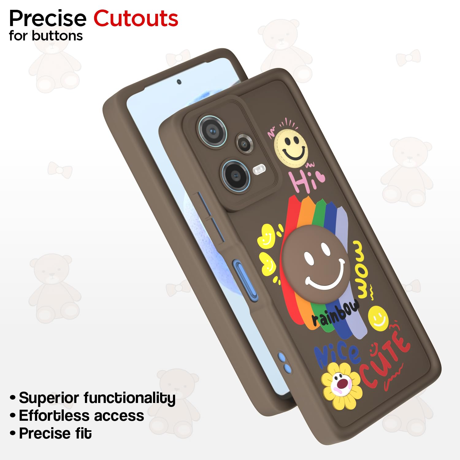 Brown Soft Silicone mobile back cover for Redmi Note 12 – Pikkme – photo 6