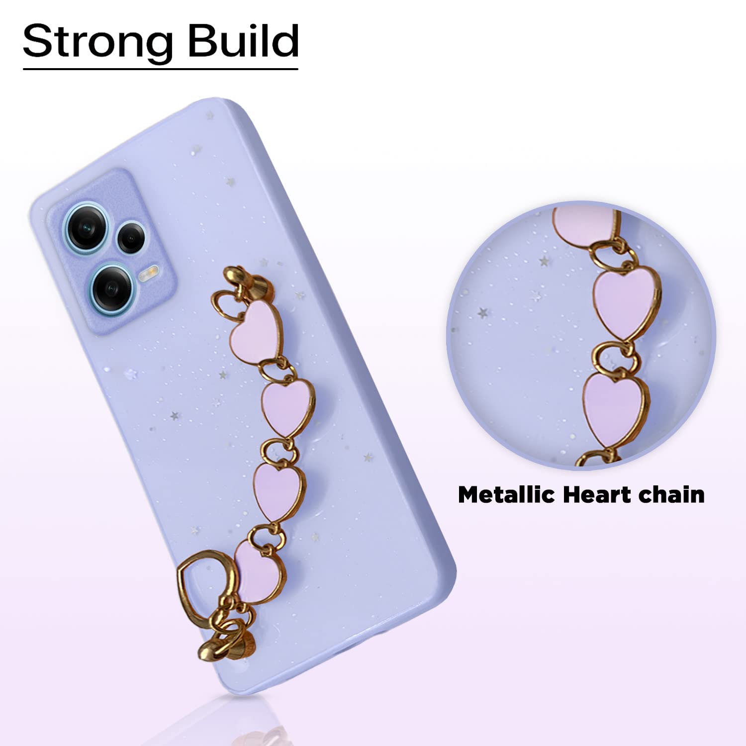 Pikkme Redmi Note 12 5G Chain Back Cover (Purple)