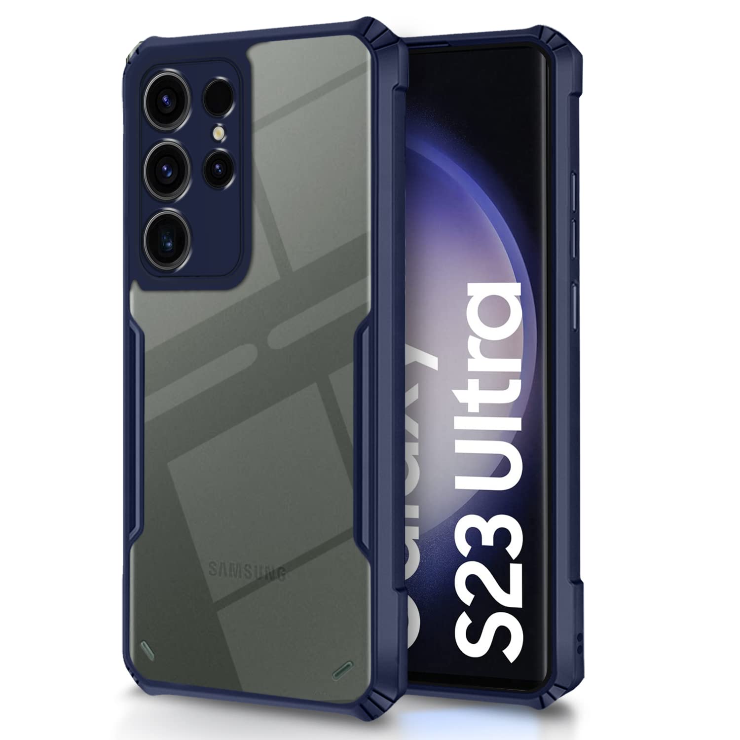 Samsung S23 Ultra 5G mobile back cover in blue by Pikkme