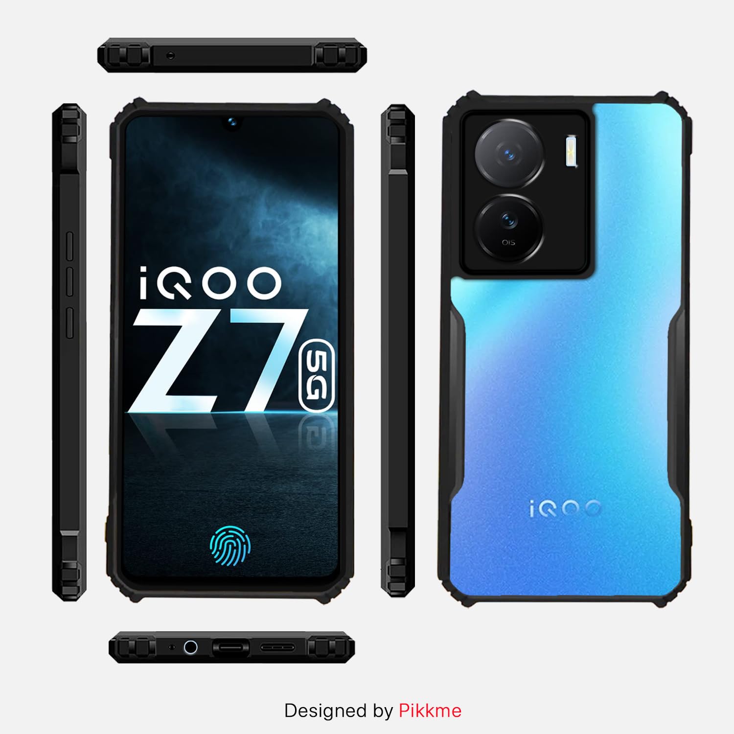 Pikkme iQOO Z7 5G / iQOO Z7S 5G Eagle Back Cover (Black)