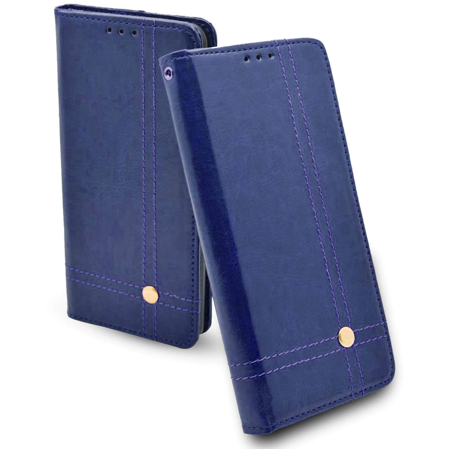 Pikkme Samsung Galaxy S21 Fe 5G Magnetic Flip Cover (Blue)