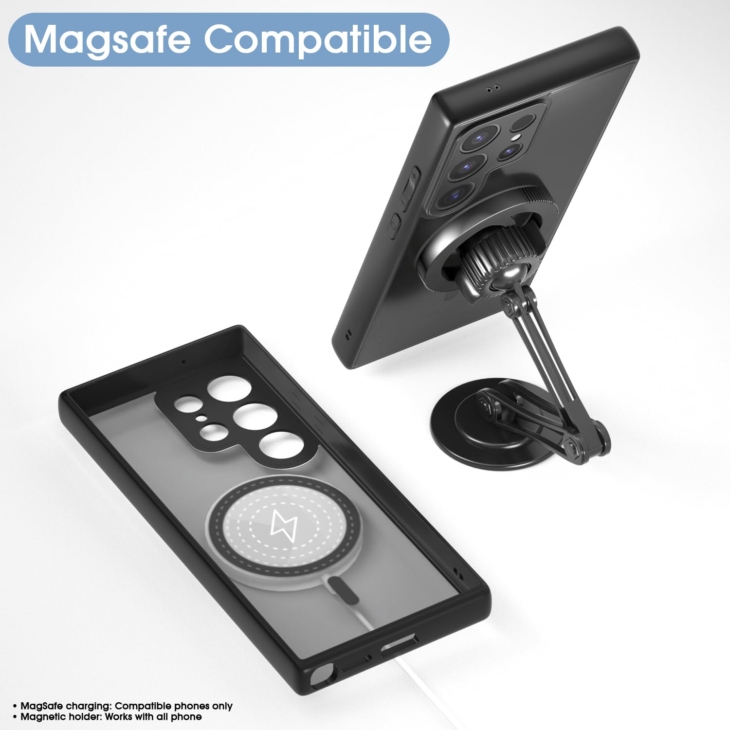 Samsung S24 Ultra 5G MagSafe back cover in black smoke mag-safe by Pikkme – photo 7