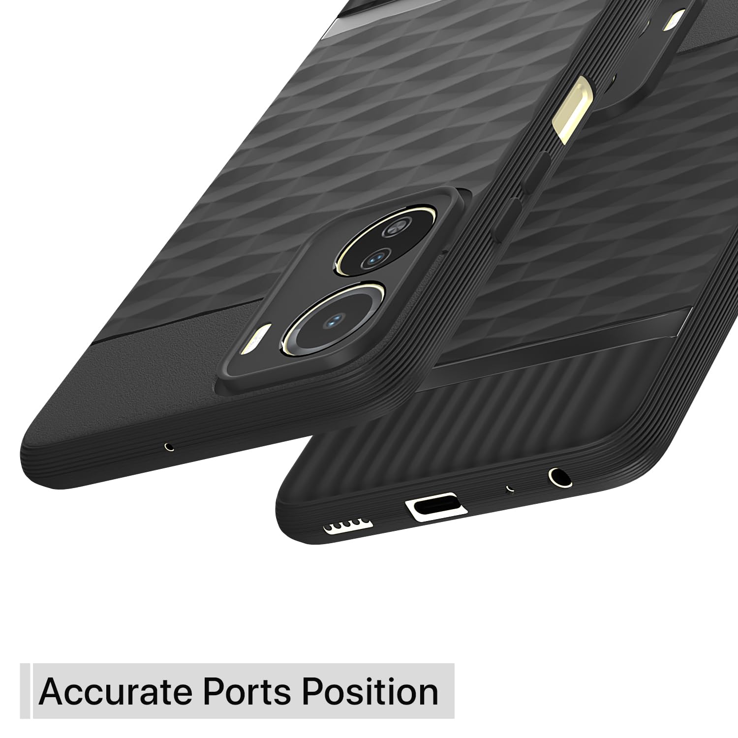 Pikkme Vivo Y16 Gencase Back Cover (Black)