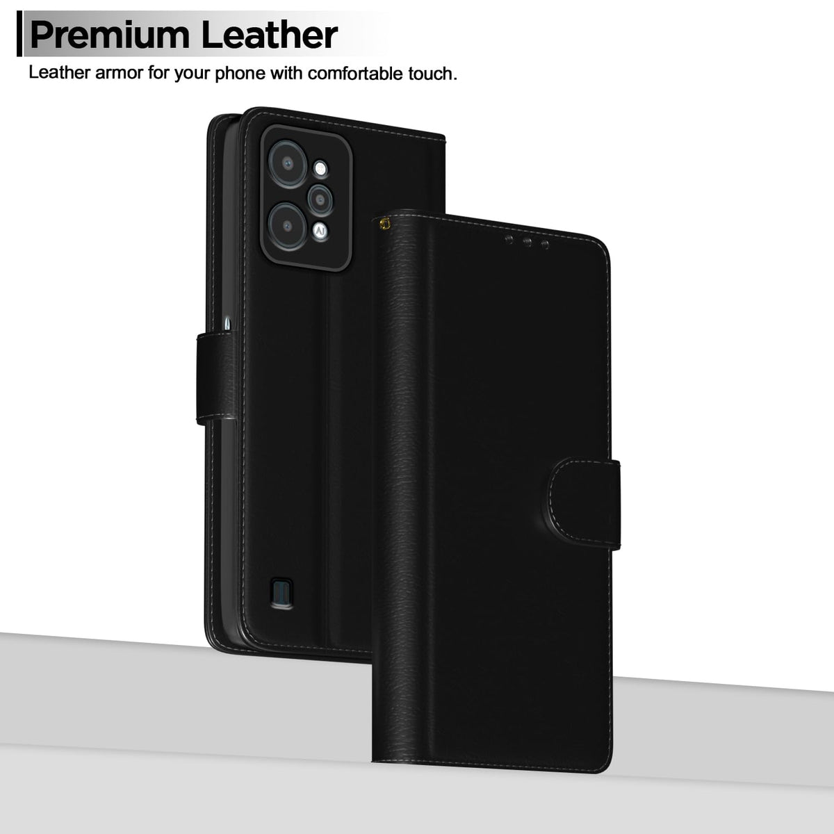 Pikkme black wallet flip cover for Realme C31 – photo 2