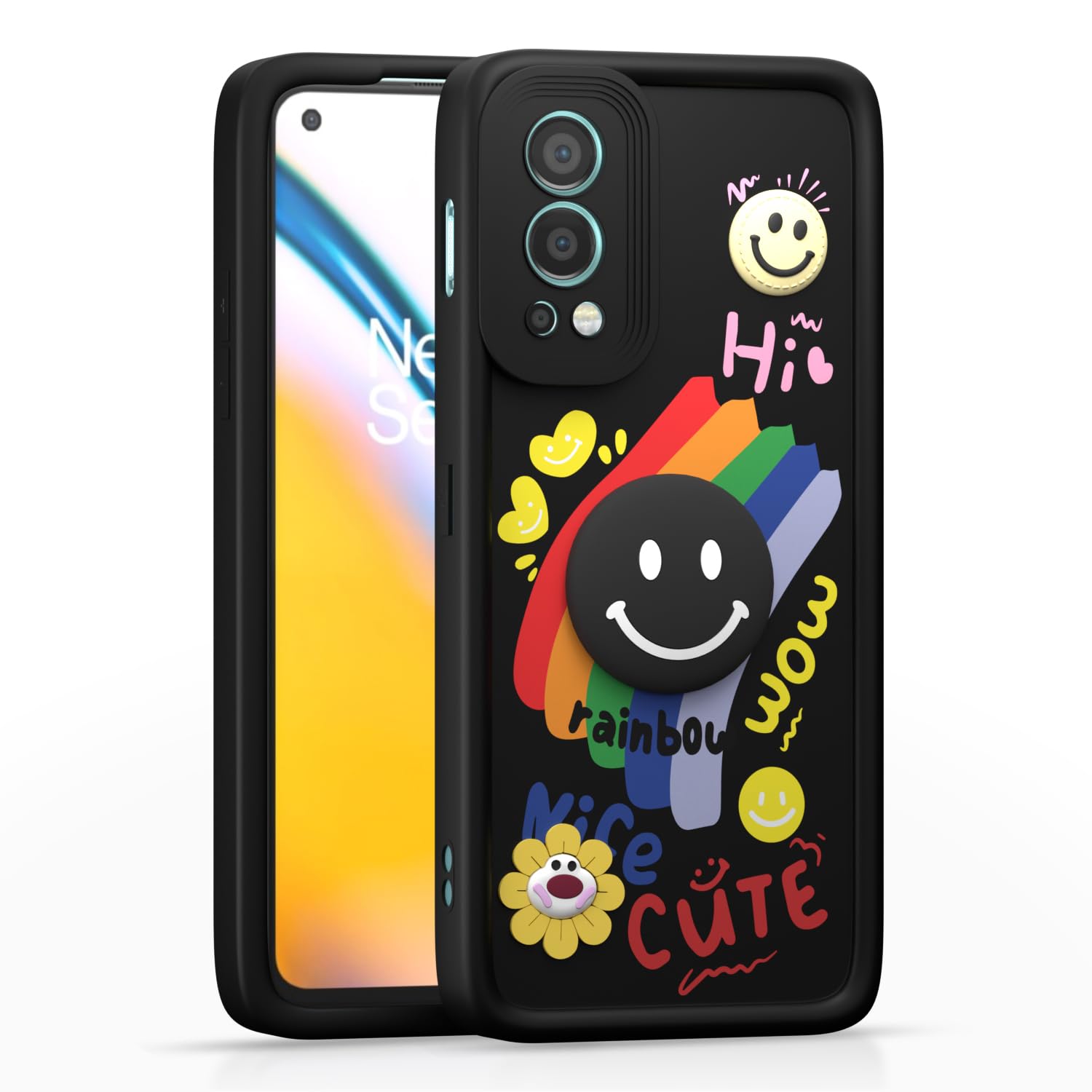 OnePlus Nord 2 5G mobile cover in black by Pikkme