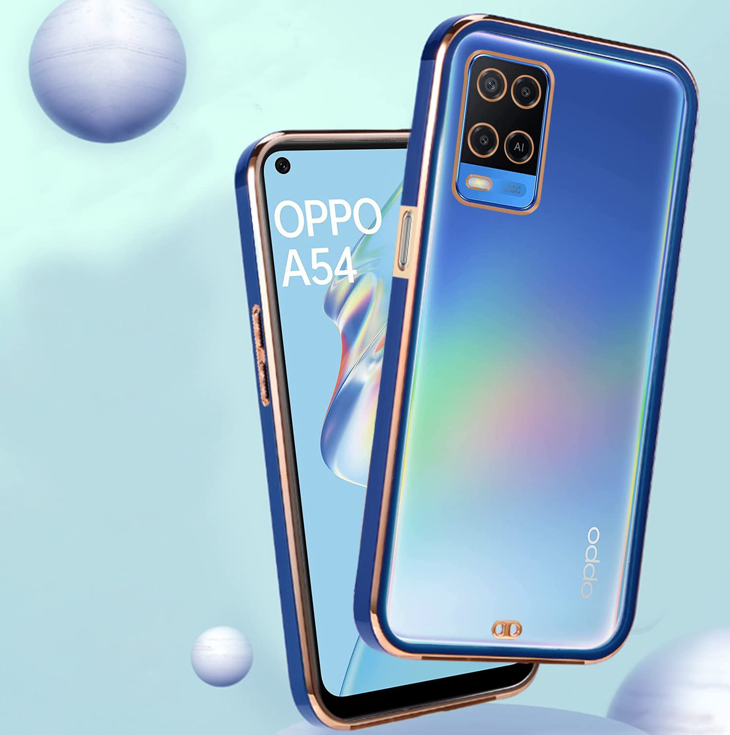 Blue phone cover for Oppo A54 – Pikkme – photo 4
