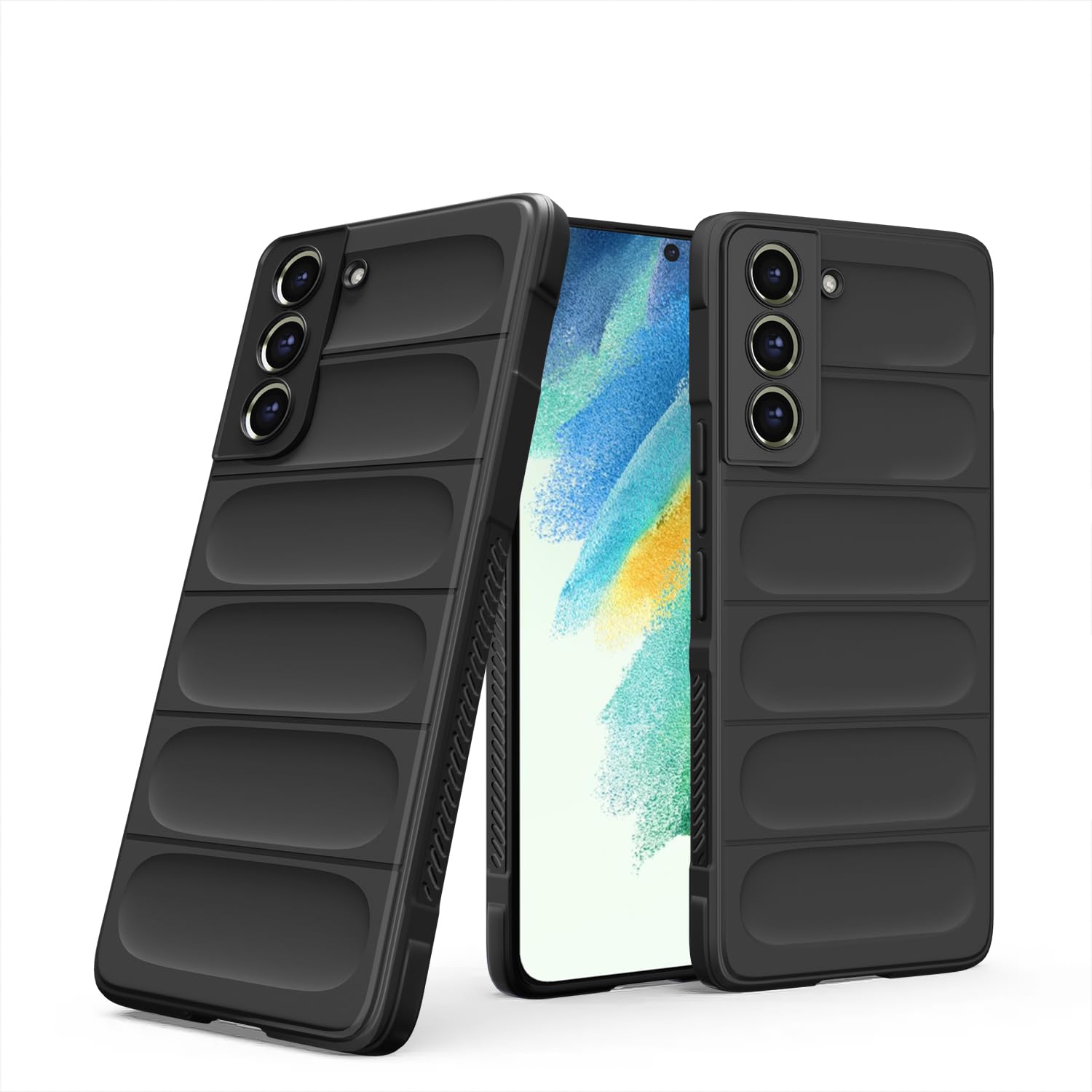 Pikkme black mobile cover for Samsung S21 FE 5G