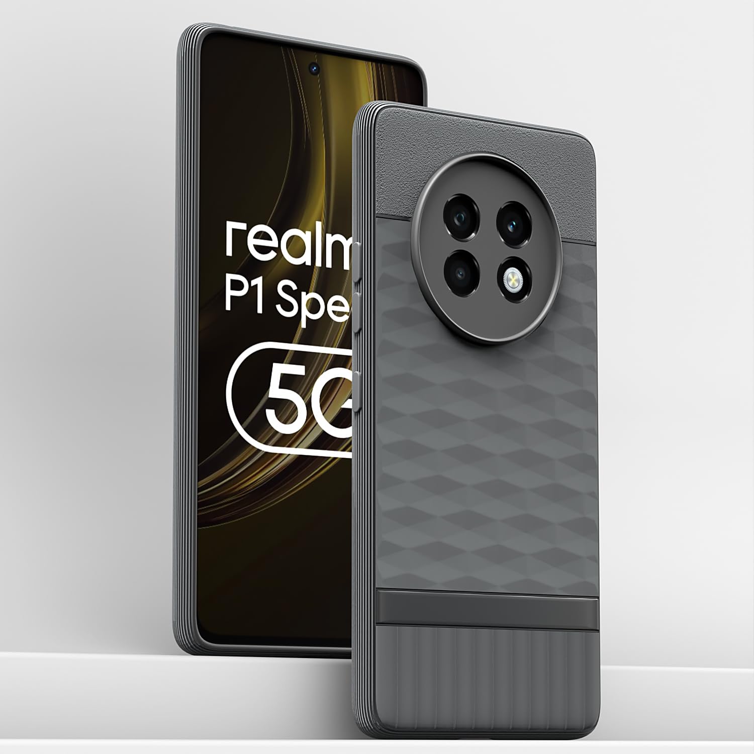 Pikkme Realme 13 Plus 5G / Realme P1 Speed 5G Gencase Back Cover (Grey)