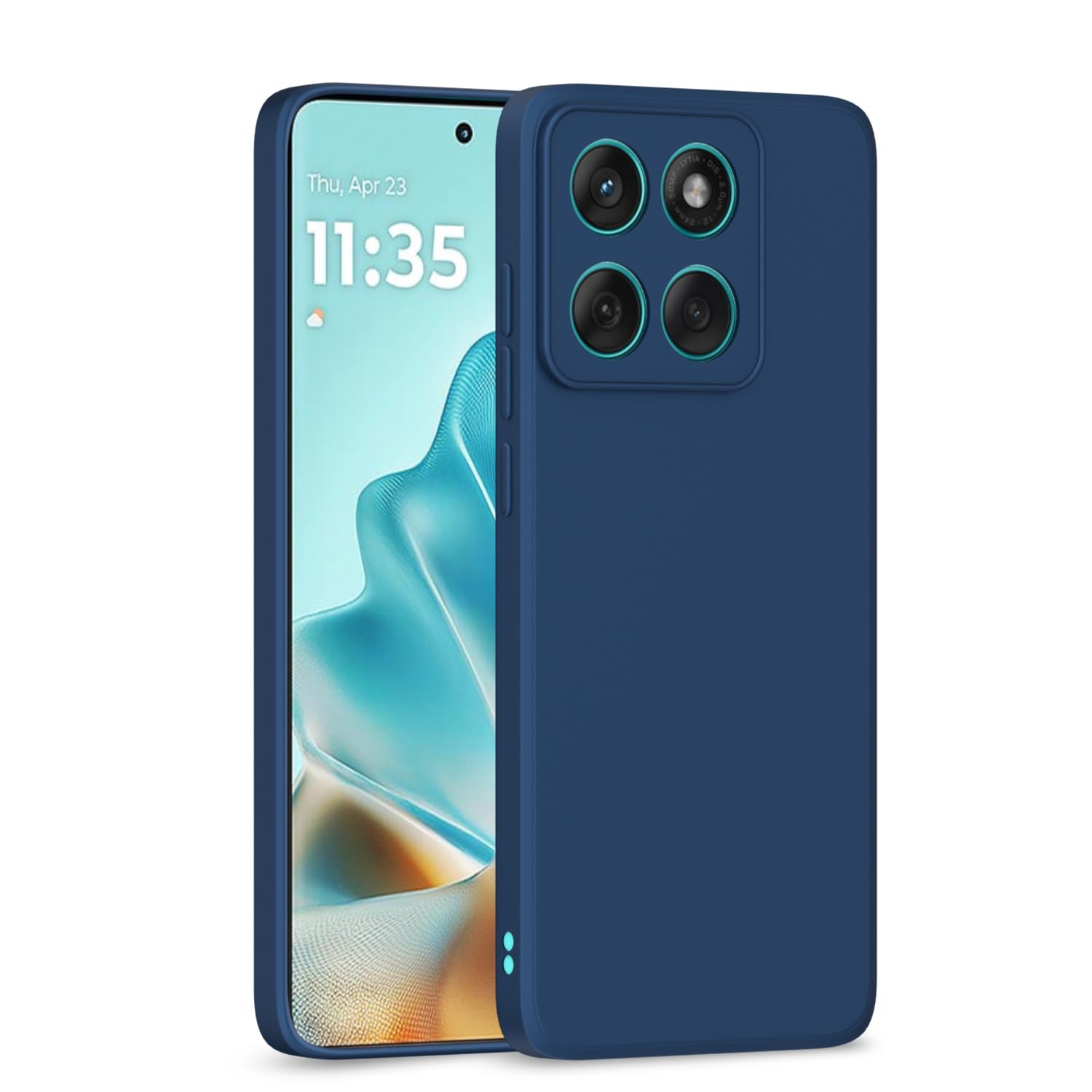 Pikkme Moto Edge 60 Fusion 5g Liquid Silicone Back Cover - Blue