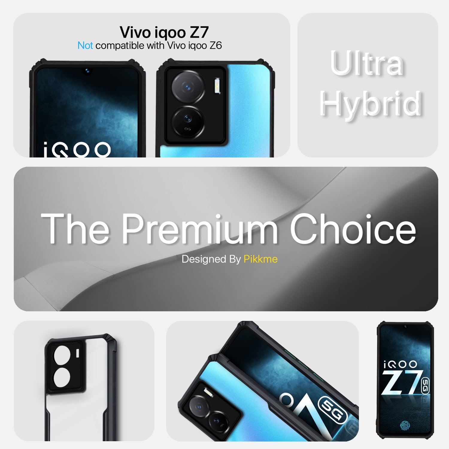 Pikkme iQOO Z7 5G / iQOO Z7S 5G Eagle Back Cover (Black)