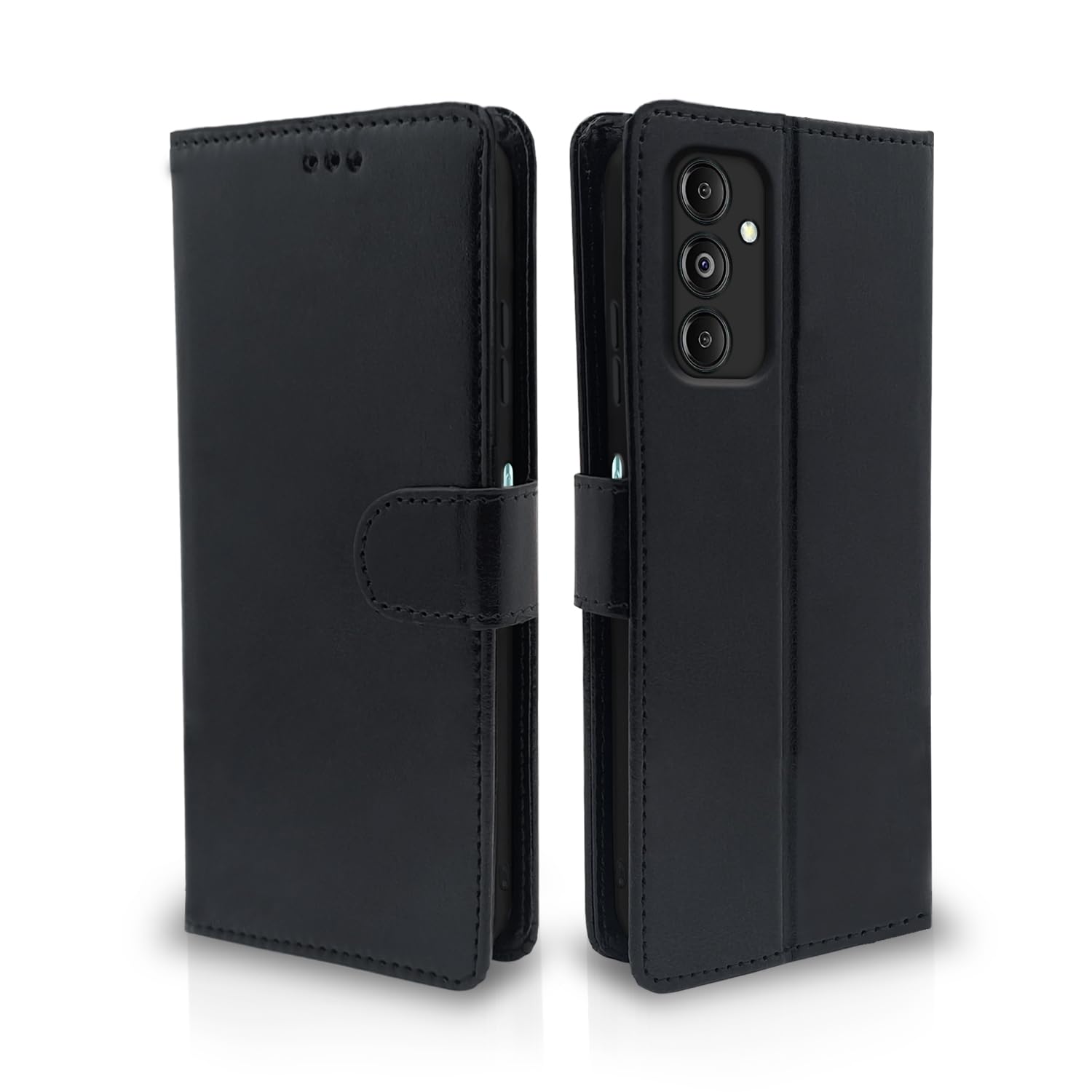 Pikkme Samsung Galaxy M35 5G Vintage Flip Cover (Black)