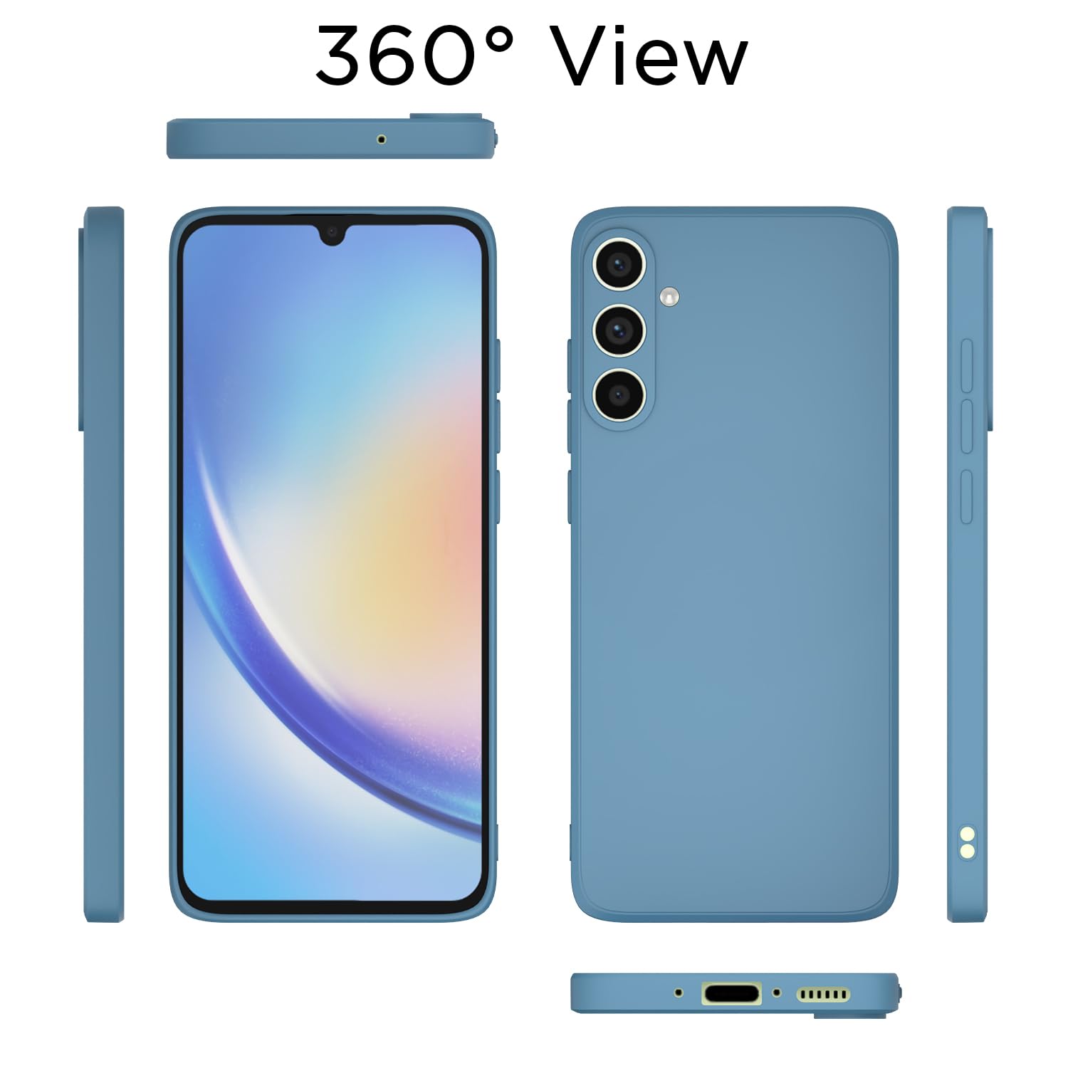 Pikkme Samsung A34 5G aqua blue back cover – photo 4