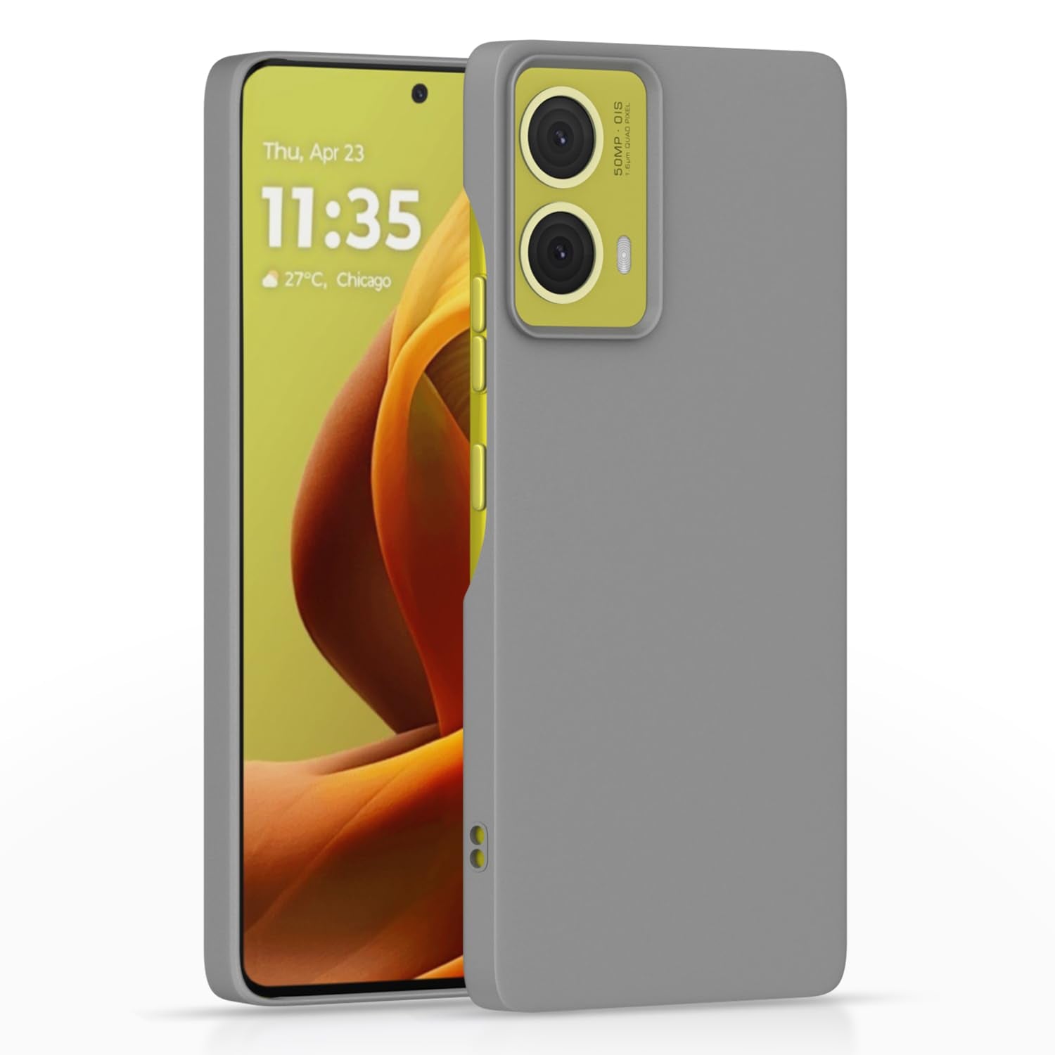 Pikkme grey SideCut mobile cover for Moto G85 5G