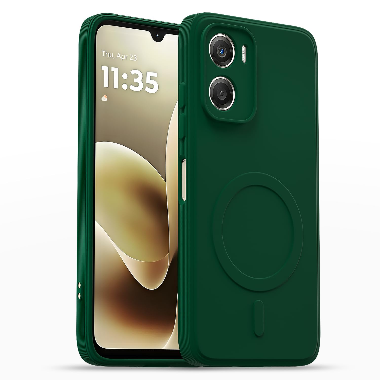 Moto G06 Power MagSafe back cover in green by Pikkme