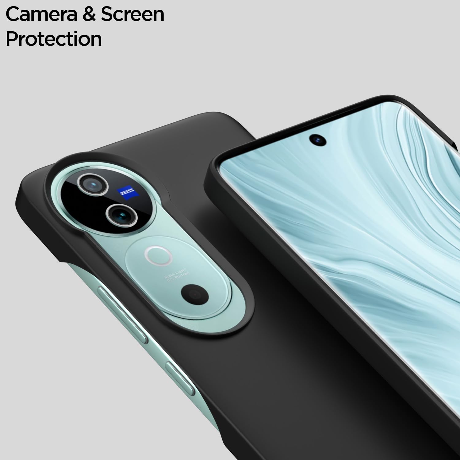 Pikkme Vivo V40 5G / V40 Pro 5G / T3 Ultra 5G SideCut Back Cover (Black)