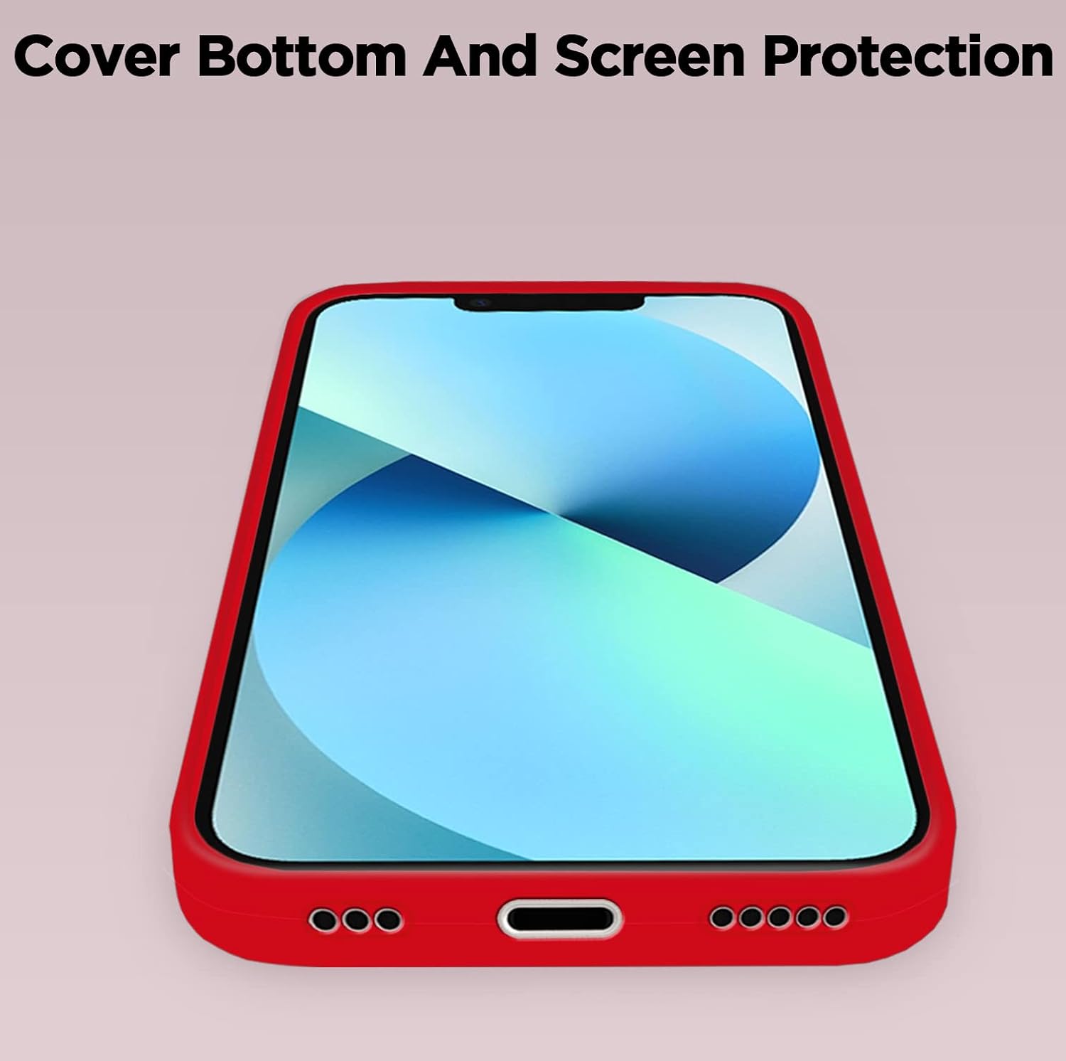 Pikkme iPhone 13 Mini Super Soft Silicone Back Cover (Red)