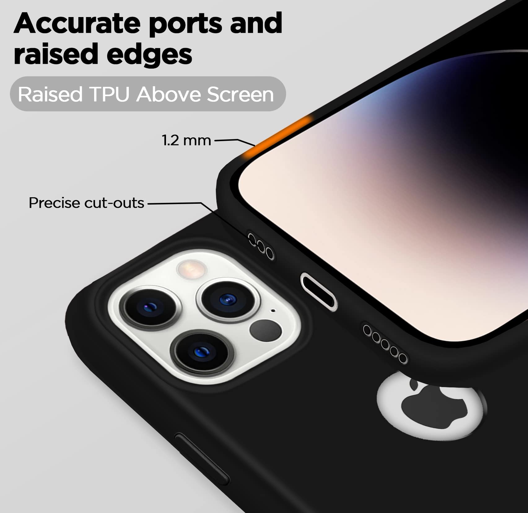 Pikkme iPhone 14 Pro Soft Silicone black mobile back cover – photo 2