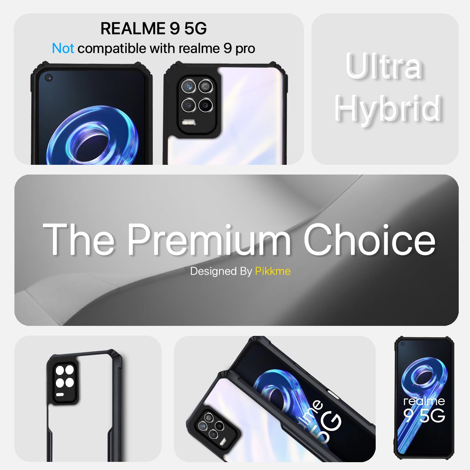 Pikkme Realme 9 5G Hybrid black back cover – photo 2