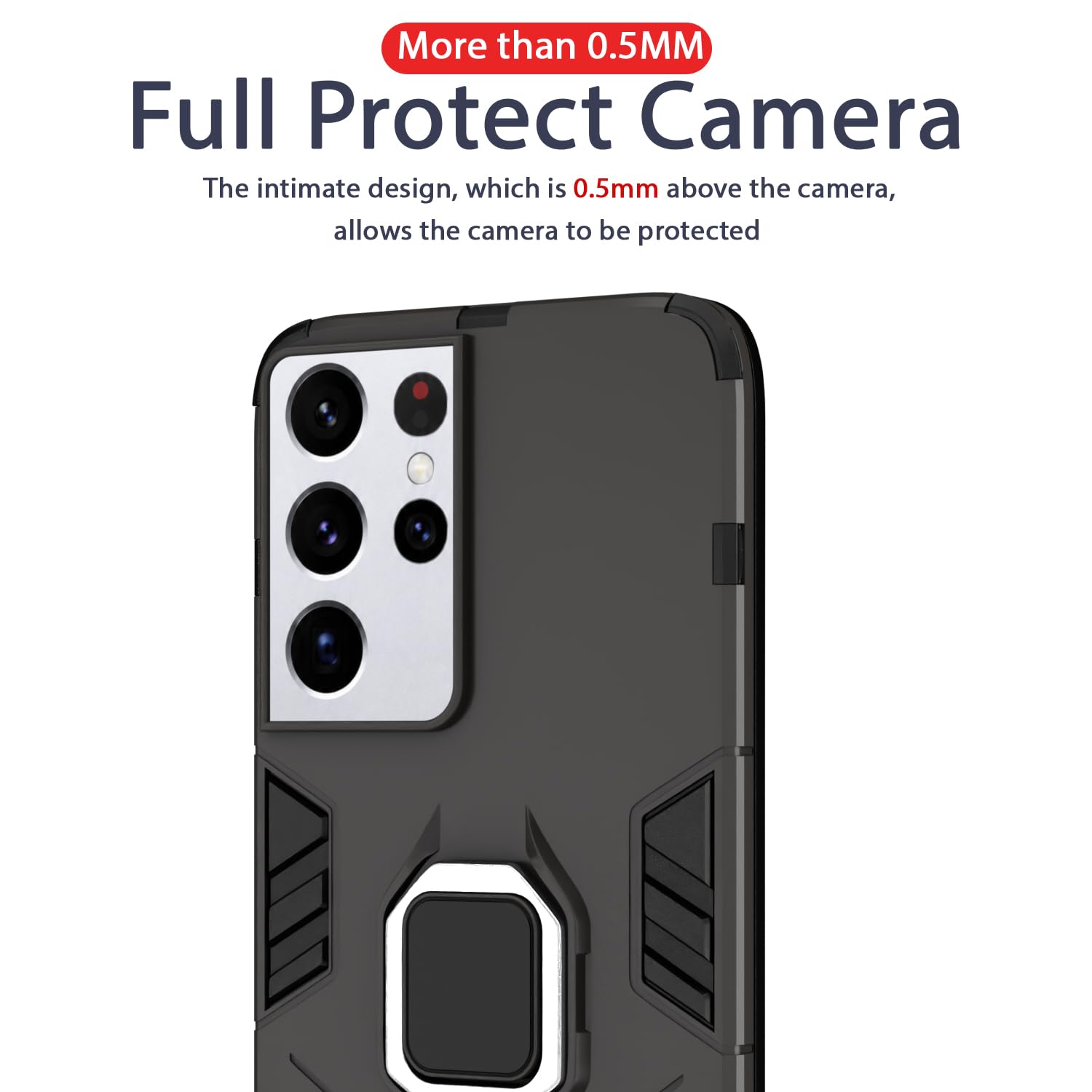 Samsung S21 Ultra D5 Tough Armor back cover in black by Pikkme – photo 7