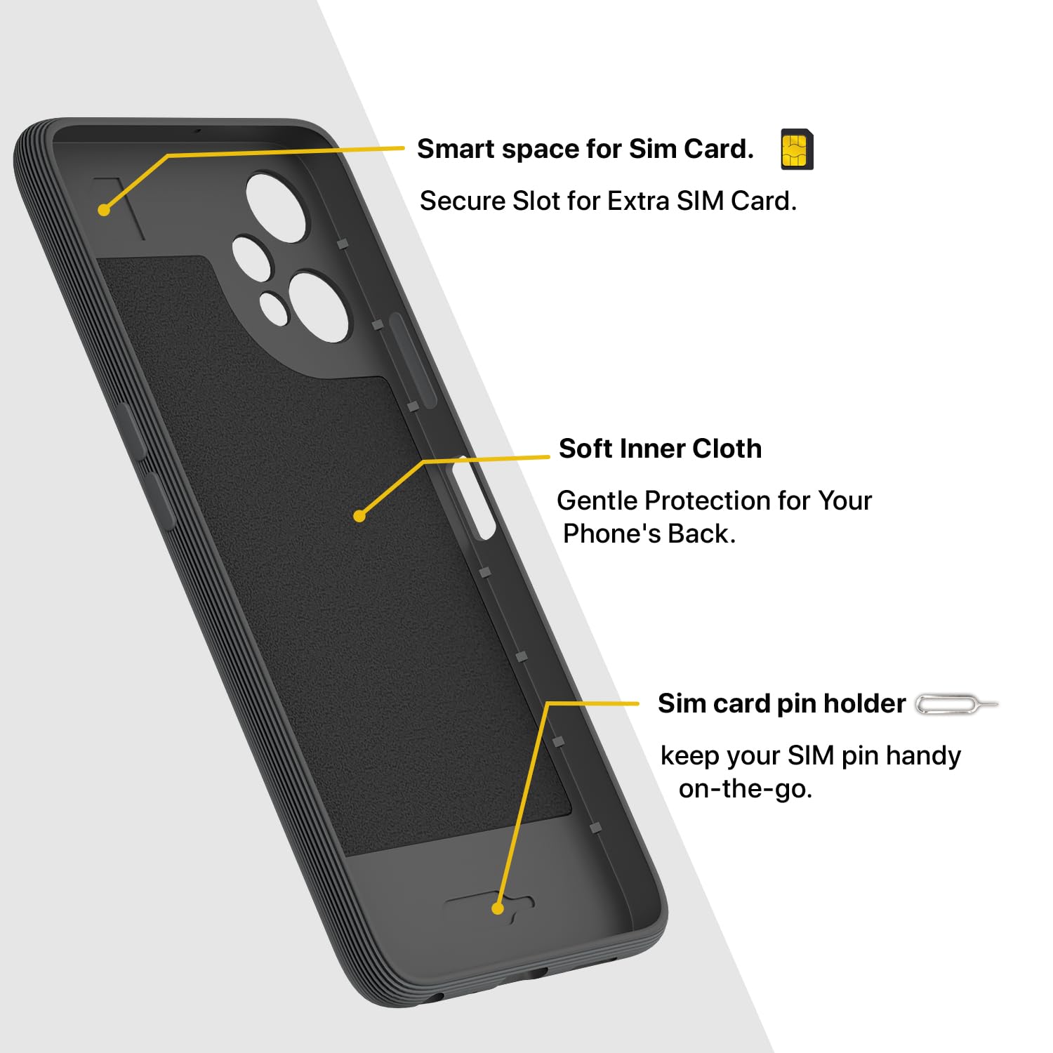 Pikkme OnePlus Nord CE 2 Lite 5G Gencase Back Cover (Grey)