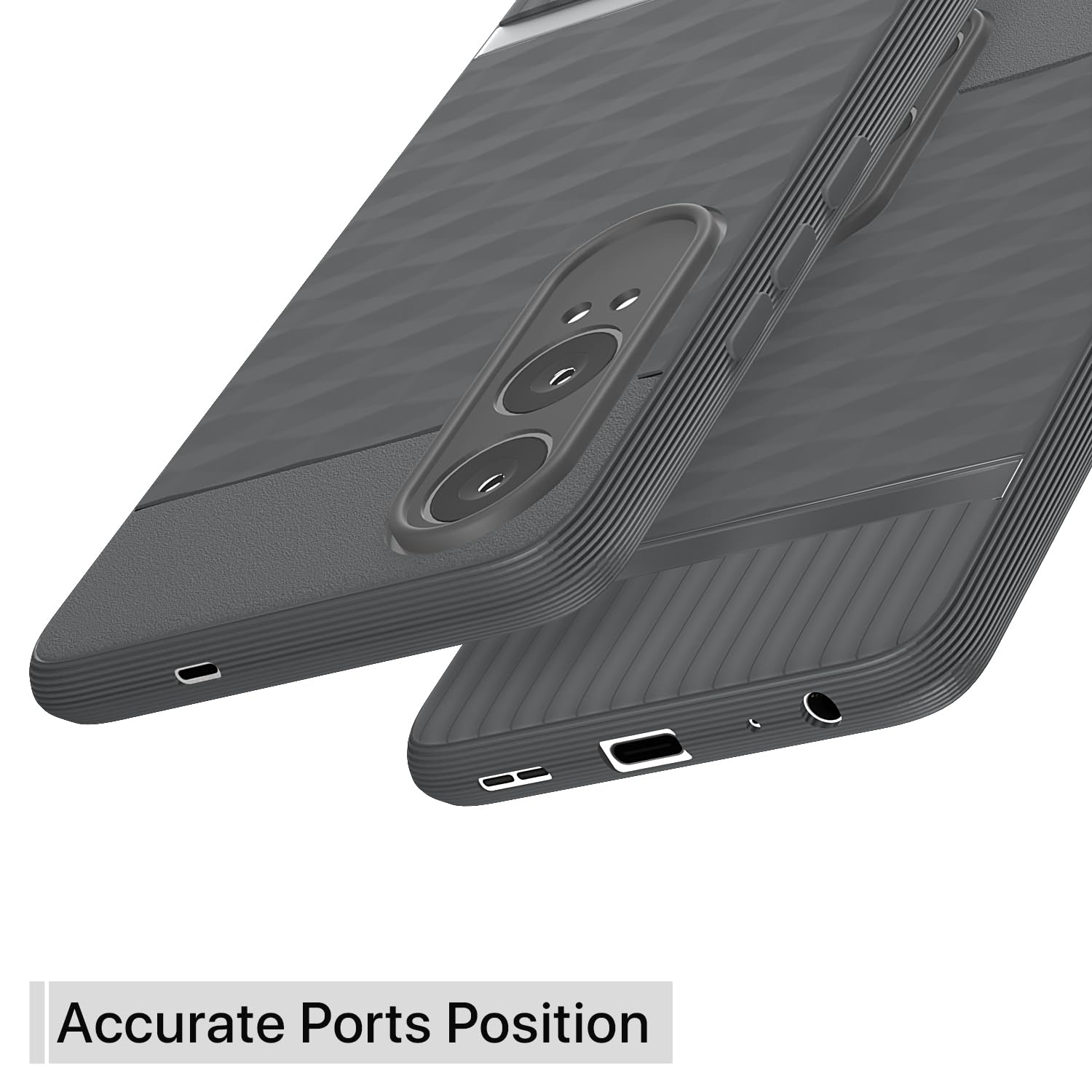 Pikkme OnePlus Nord Ce 4 Lite 5G Shockproof Soft Flexible Gencase Back Cover (Grey)