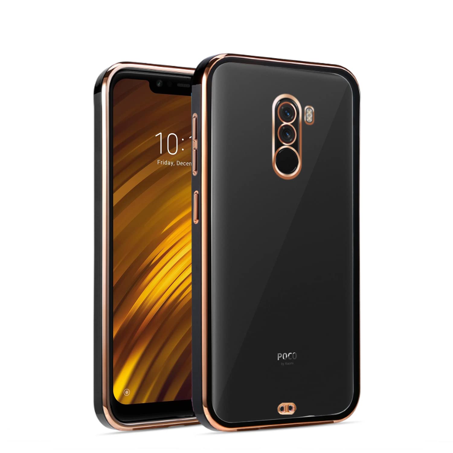 Poco F1 mobile back cover in black by Pikkme