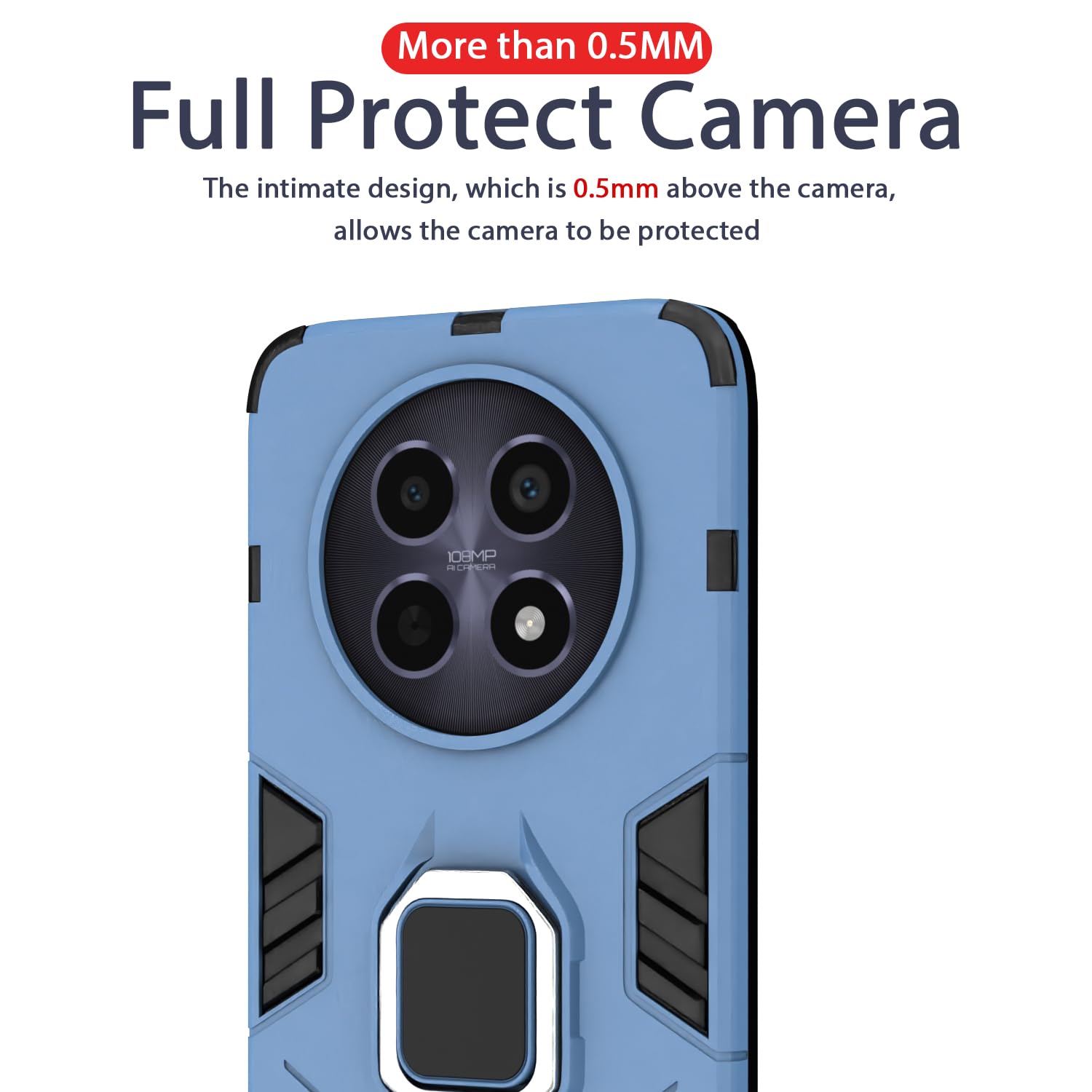 Realme Narzo 70x 5G/N65/13/12/12X 5G/C65 Tough Armor mobile back cover in blue by Pikkme – photo 7