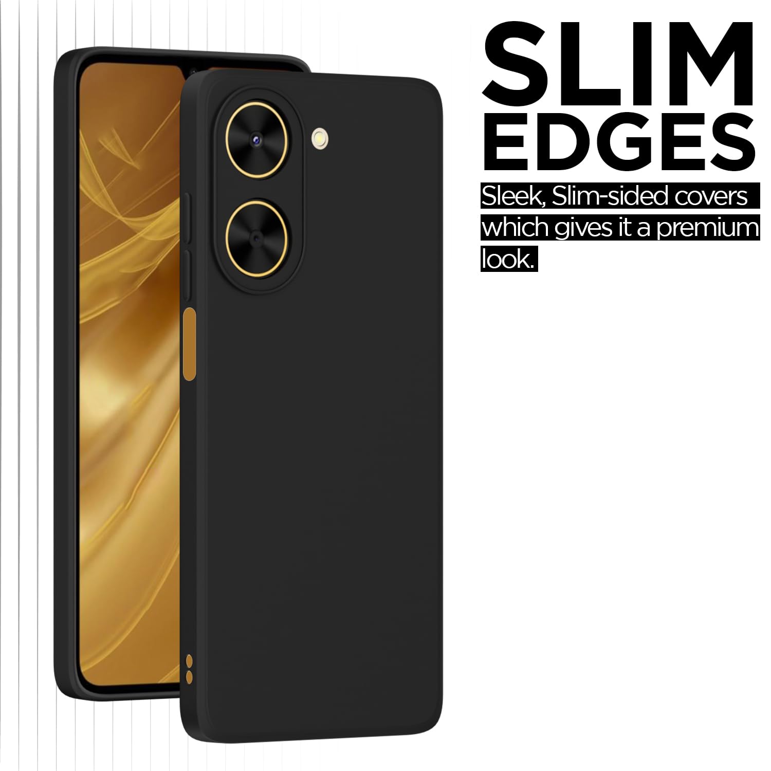 Pikkme Redmi A5/Poco C71 Soft Matte Silicone Shockproof Case (Black)