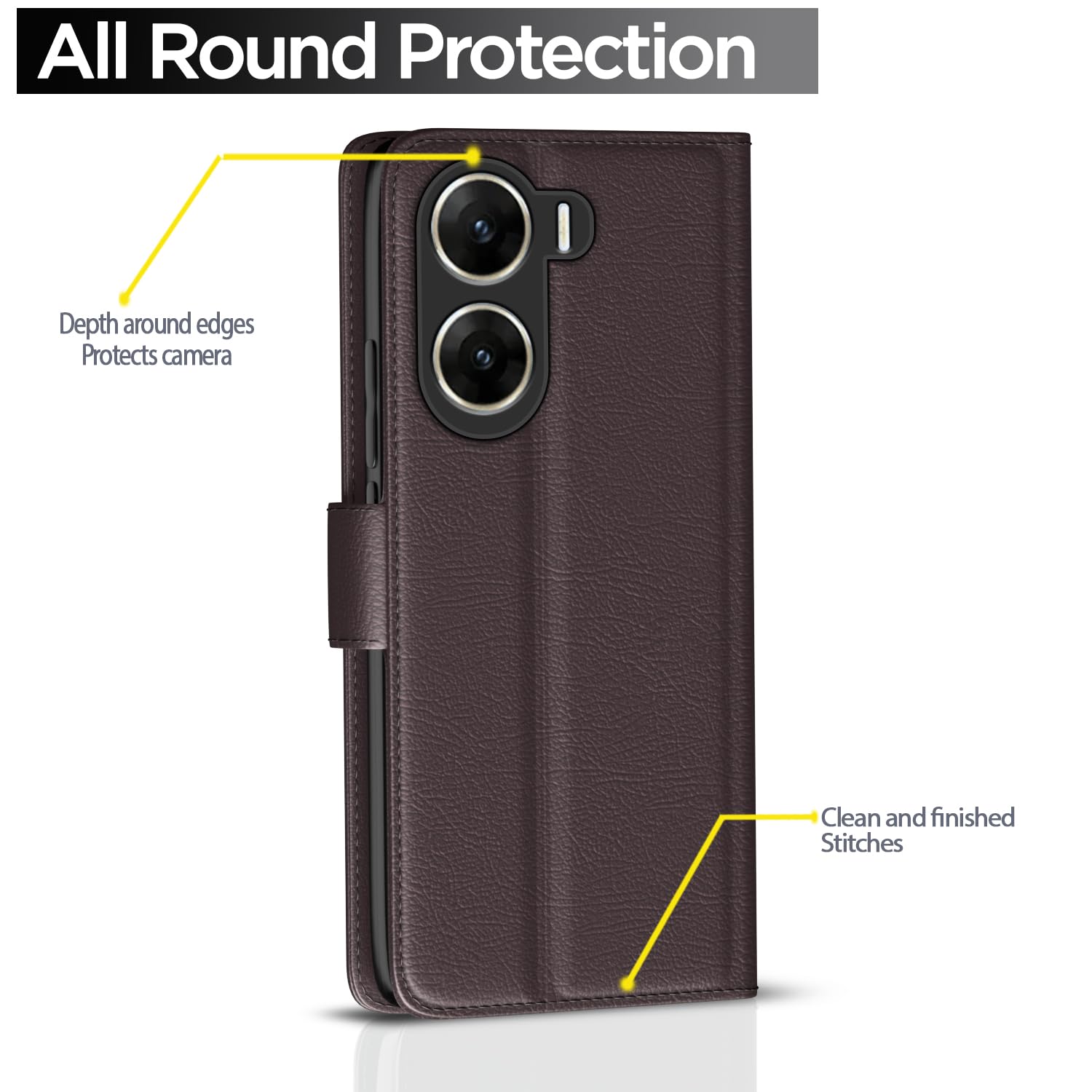 Coffee Wallet flip case for Vivo V29E – Pikkme – photo 4