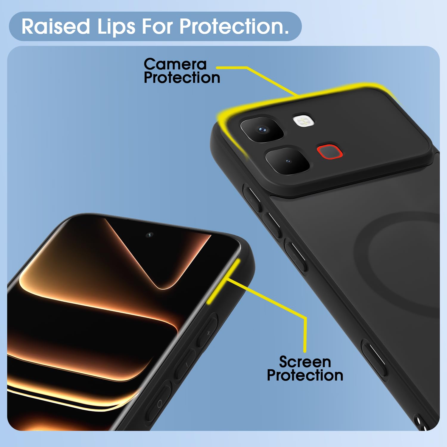 Pikkme Infinix Note Edge 5G MagSafe black smoke mag-safe phone cover – photo 4
