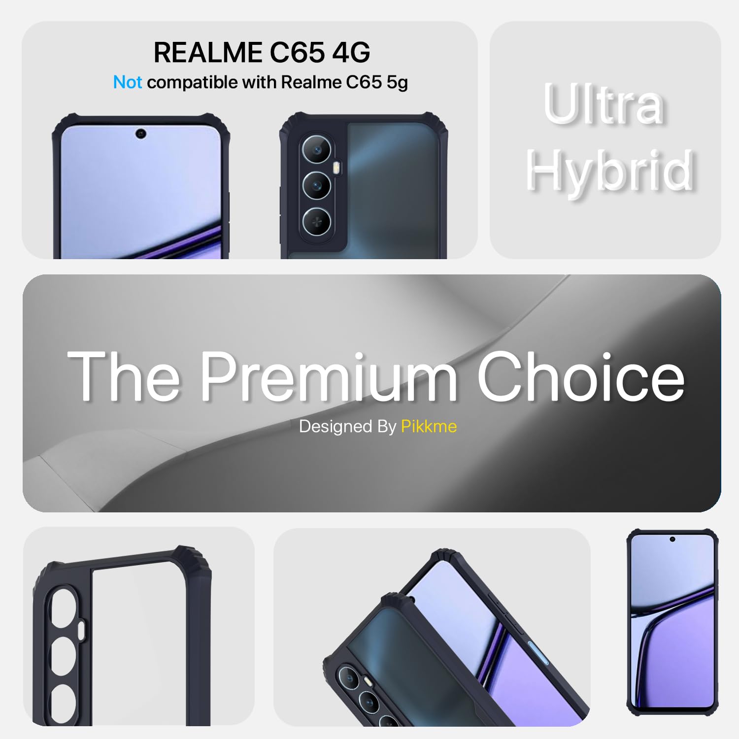 Realme C65 Ultra Clear phone cover in blue by Pikkme – photo 2