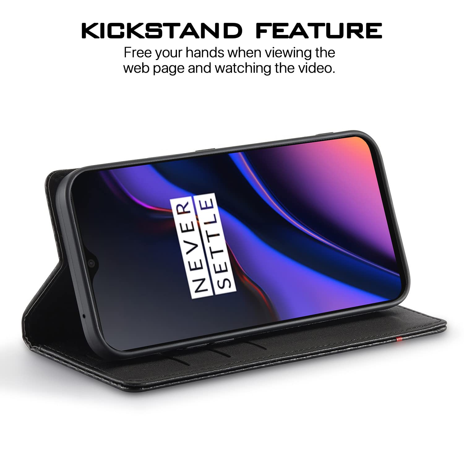 OnePlus 6T mobile flip cover in black by Pikkme – photo 5