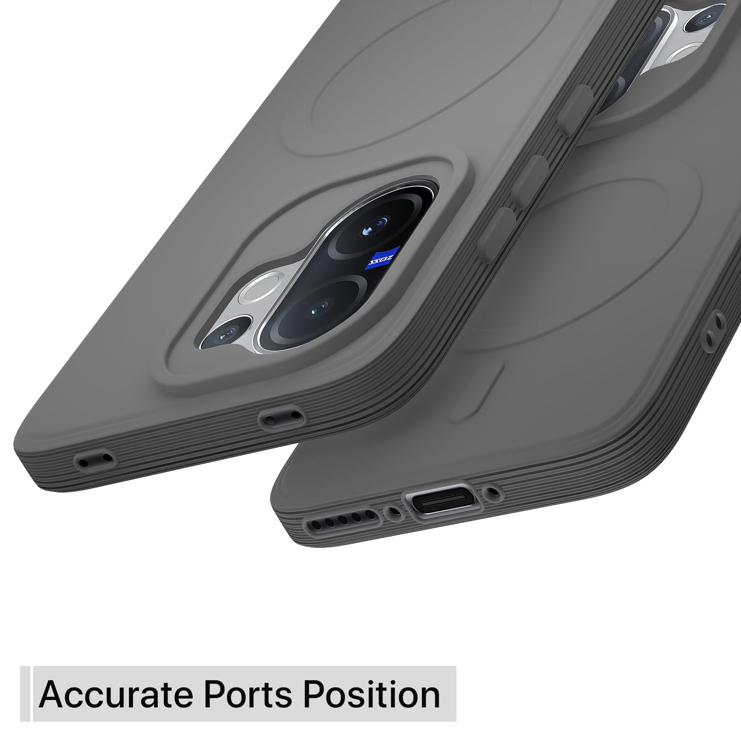 Grey MagSafe phone cover for Vivo V60/V60e 5G/T4 Pro – Pikkme – photo 4