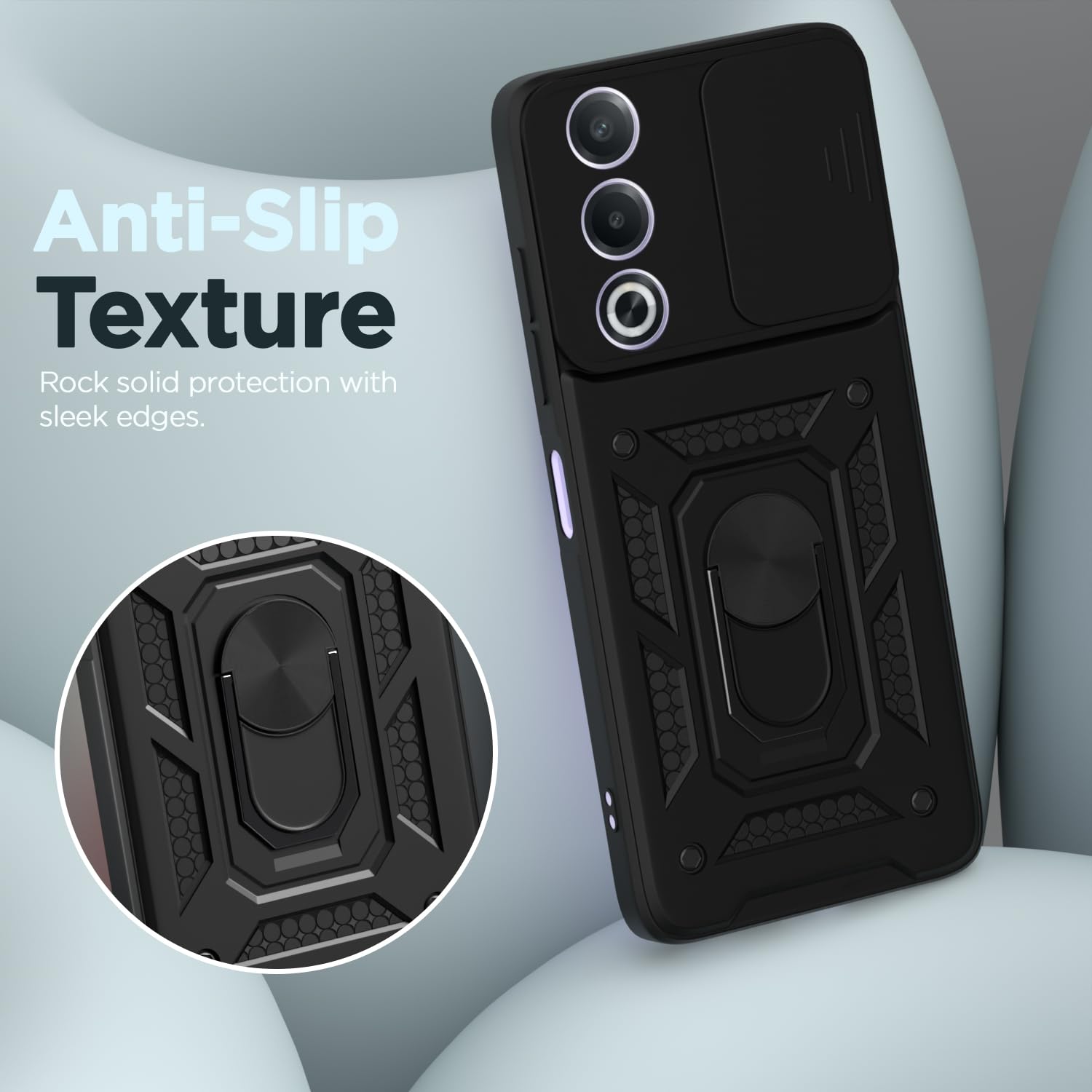 Black D10 Camera Shield back cover for Oppo A3 Pro 5G/360 – Pikkme – photo 7