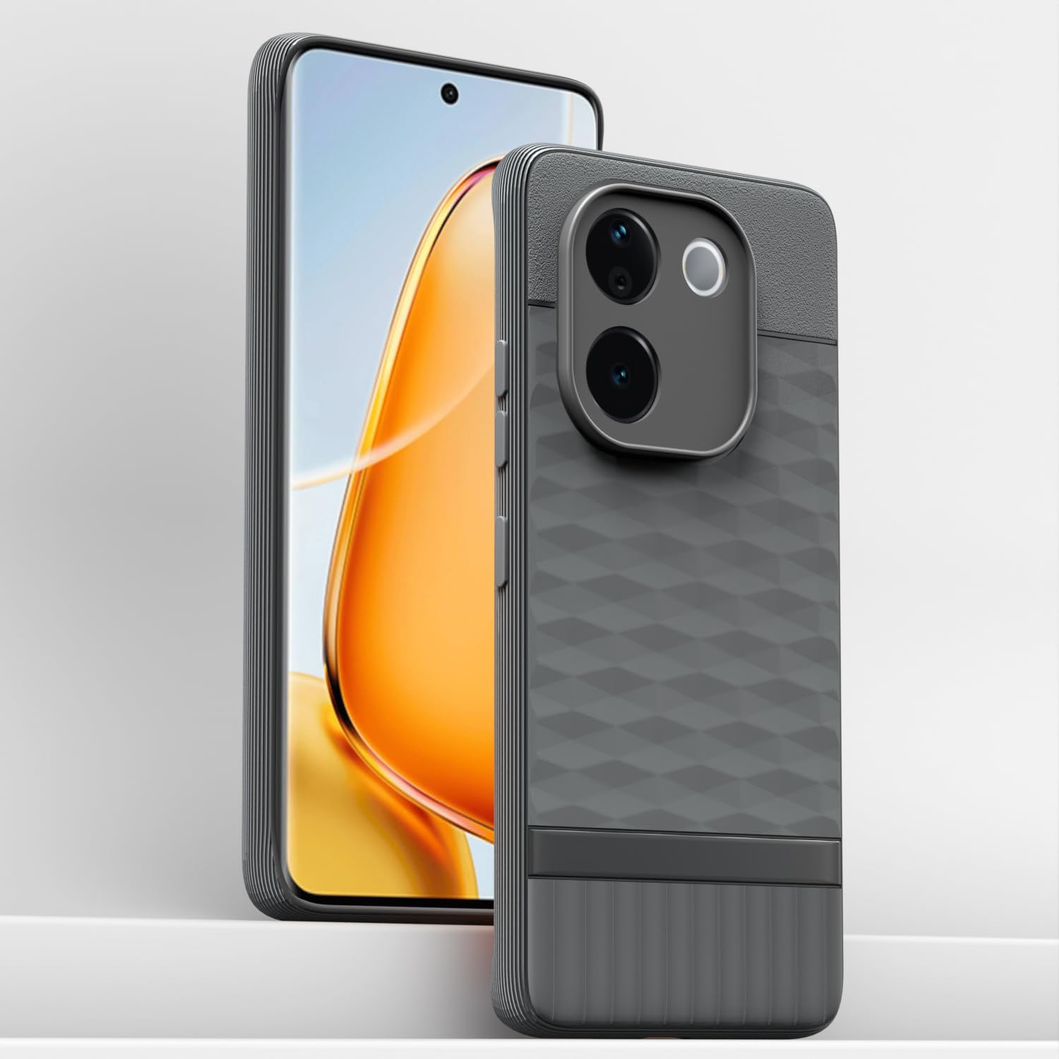 Pikkme Vivo T3 Pro 5G / iQOO Z9s Pro 5G Gencase Back Cover (Grey)
