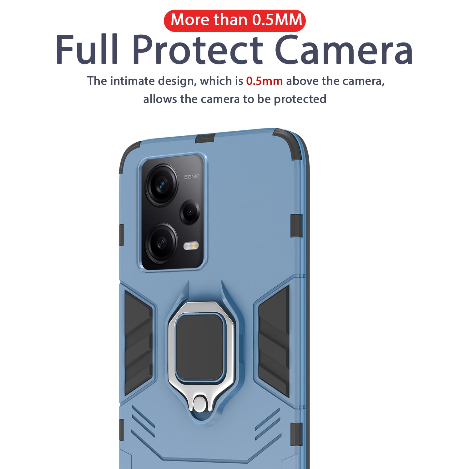 Poco X5/Redmi Note 12 5G D5 Tough Armor mobile cover in blue by Pikkme – photo 7