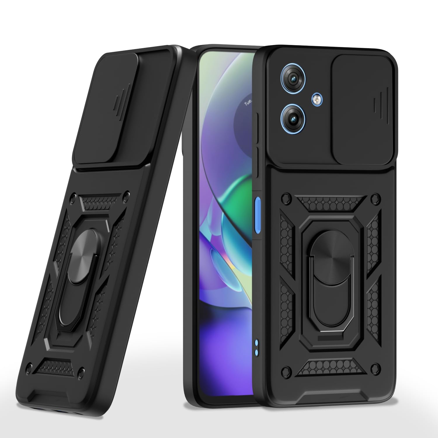 Black mobile back cover for Moto G54 5G/G64 5G/360 – Pikkme