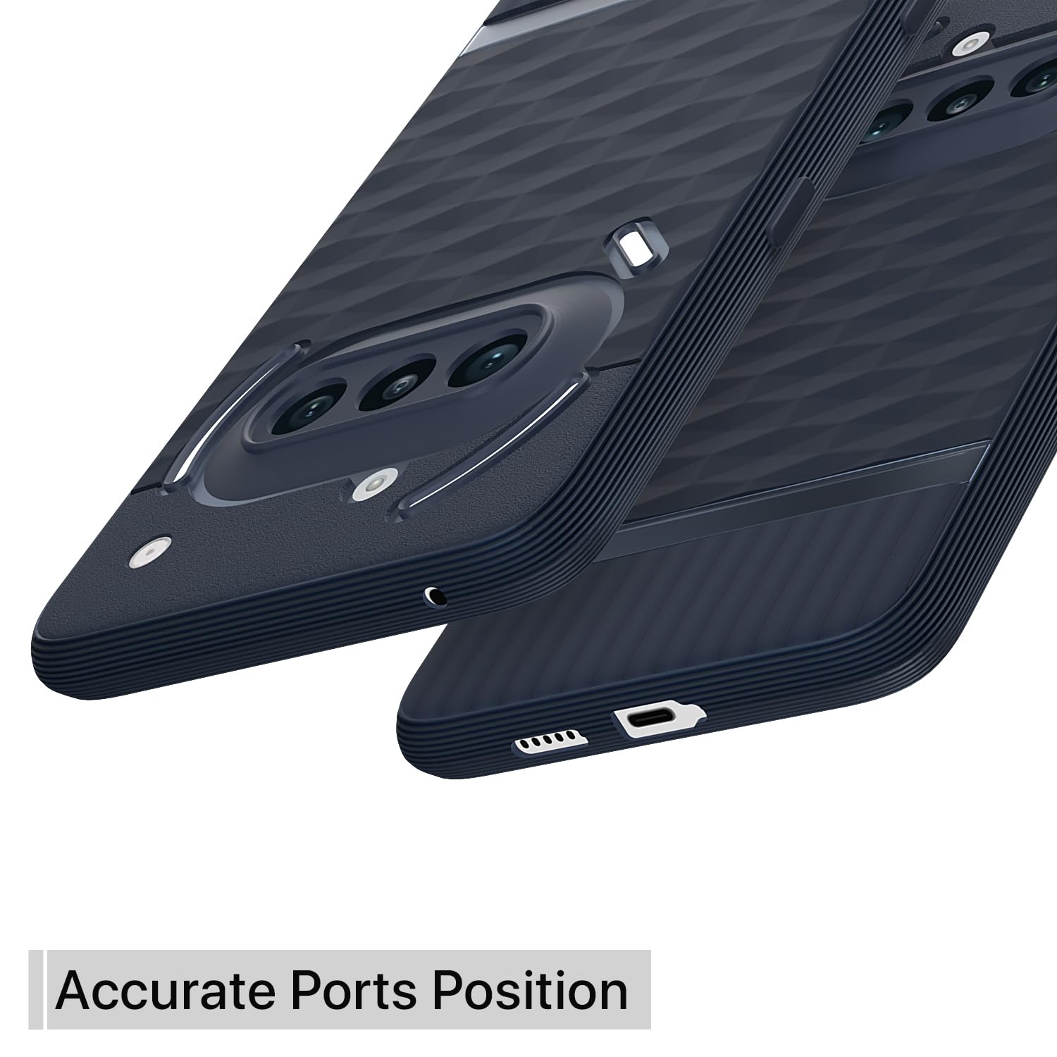 Pikkme Nothing Phone 3a 5G Shockproof Soft Flexible Gencase Back Cover (Blue)