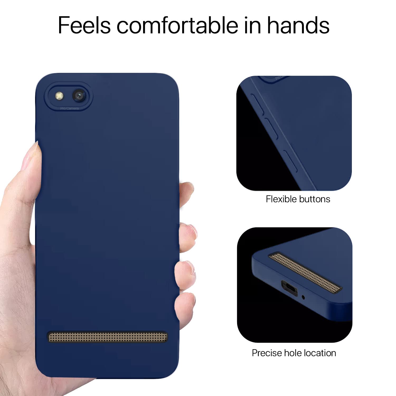 Pikkme Mi Redmi 5ALiquid Siliconee Back Cover | Blue