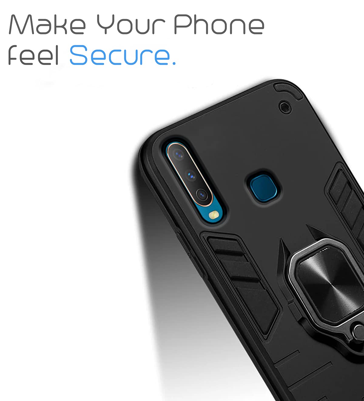 Black D5 Tough Armor mobile cover for Vivo Y19, Vivo U20 – Pikkme – photo 6