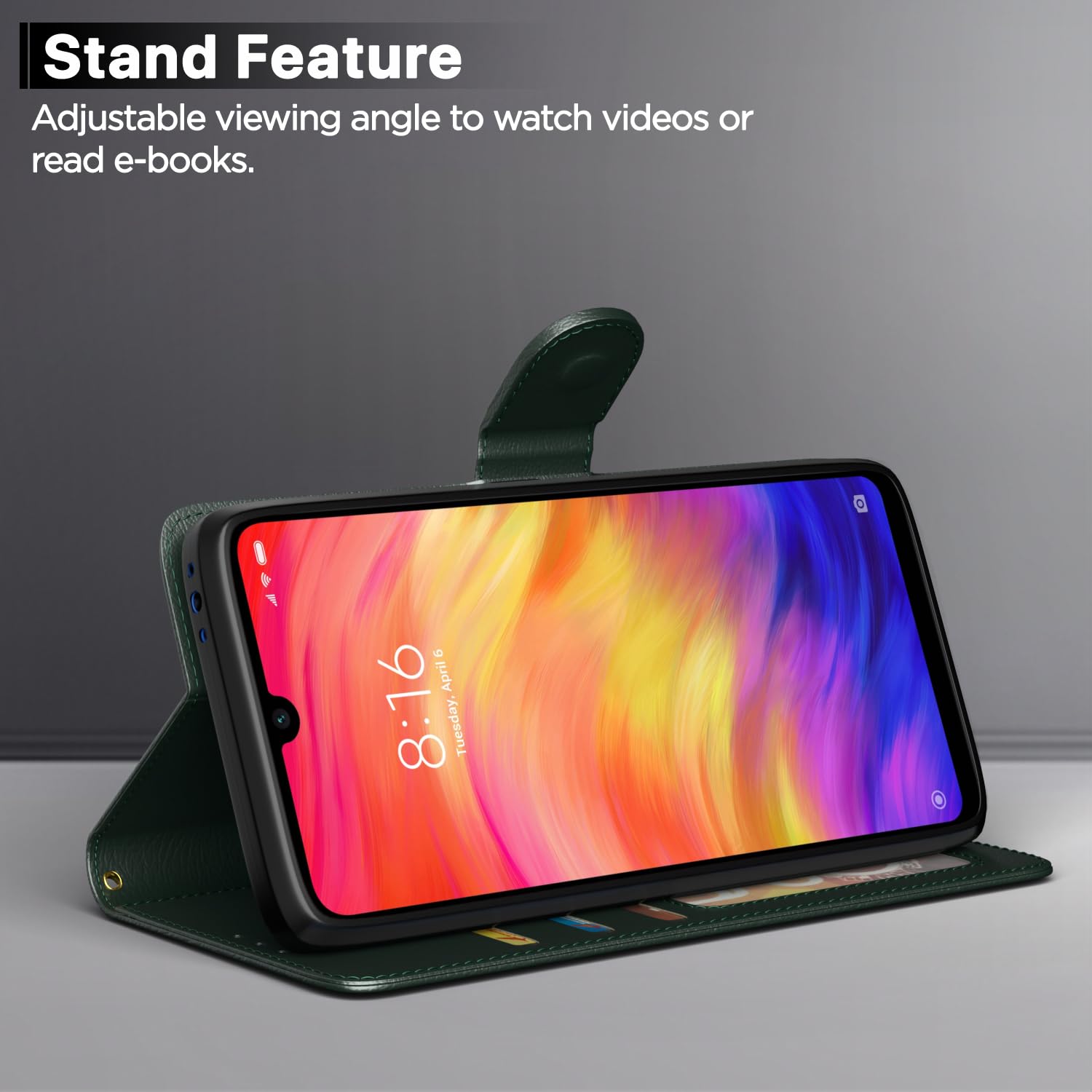 Pikkme Redmi Note 7 Pro/Note 7 / Note 7s Vintage Flip Cover (Green)